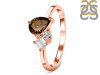 Smoky & White Topaz Ring SMY-RDR-3199.