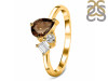 Smoky & White Topaz Ring SMY-RDR-3199.