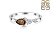 Smoky  & White Topaz Ring SMY-RDR-3238.