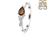 Smoky  & White Topaz Ring SMY-RDR-3238.