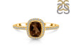 Smoky & White Topaz Ring SMY-RDR-3263.