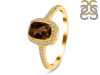 Smoky & White Topaz Ring SMY-RDR-3263.