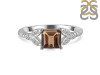 Smoky & White Topaz Ring SMY-RDR-353.