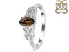 Smoky & White Topaz Ring SMY-RDR-355.