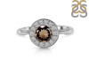 Smoky & White Topaz Ring SMY-RDR-364.