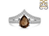 Smoky & White Topaz Ring SMY-RDR-372.