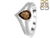 Smoky & White Topaz Ring SMY-RDR-372.