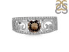 Smoky & White Topaz Ring SMY-RDR-375.