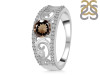 Smoky & White Topaz Ring SMY-RDR-375.