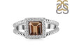Smoky & White Topaz Ring SMY-RDR-388.