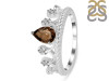 Smoky & White Topaz Ring SMY-RDR-405.