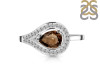 Smoky & White Topaz Ring SMY-RDR-438.