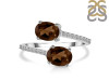 Smoky & White Topaz Ring SMY-RDR-440.