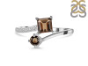 Smoky & White Topaz Ring SMY-RDR-441.
