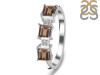 Smoky & White Topaz Ring SMY-RDR-443.