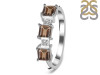 Smoky & White Topaz Ring SMY-RDR-443.