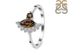 Smoky & White Topaz Ring SMY-RDR-454.