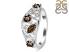 Smoky & White Topaz Ring SMY-RDR-459.