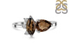 Smoky & White Topaz Ring SMY-RDR-464.