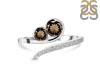 Smoky & White Topaz Ring SMY-RDR-470.