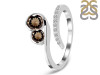 Smoky & White Topaz Ring SMY-RDR-470.