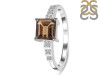 Smoky & White Topaz Ring SMY-RDR-472.