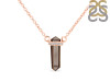 Smoky & White Topaz Pencil Necklace SMY-RN-84.