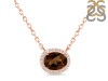 Smoky & White Topaz Necklace SMY-RN-85.