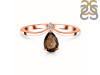 Smoky & White Topaz Ring SMY-RR-374.