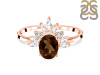 Smoky & White Topaz Ring SMY-RR-405.