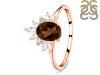 Smoky & White Topaz Ring SMY-RR-405.