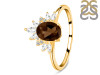 Smoky & White Topaz Ring SMY-RR-405.