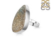 Spectropyrite Druzy Adjustable Ring-ADJ-R SPD-2-151