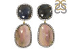 Multi Sapphire/White Topaz Earring-2E SPH-3-26