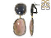 Multi Sapphire/White Topaz Earring-2E SPH-3-26