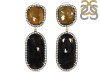 Multi Sapphire/White Topaz Earring-2E SPH-3-31