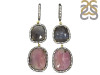 Multi Sapphire/White Topaz Earring-2E SPH-3-32