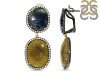 Multi Sapphire/White Topaz Earring-2E SPH-3-33