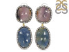 Multi Sapphire/White Topaz Earring-2E SPH-3-34
