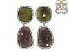Multi Sapphire/White Topaz Earring-2E SPH-3-35