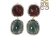 Multi Sapphire/White Topaz Earring-2E SPH-3-36