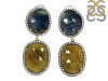 Multi Sapphire/White Topaz Earring-2E SPH-3-36