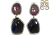 Multi Sapphire/White Topaz Earring-2E SPH-3-48