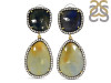 Multi Sapphire/White Topaz Earring-2E SPH-3-92
