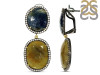 Multi Sapphire/White Topaz Earring-2E SPH-3-97
