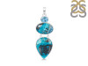 Shattuckite/Blue Topaz Pendant-2SP STK-1-168
