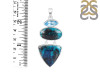 Shattuckite/Blue Topaz Pendant-2SP STK-1-172