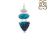 Shattuckite/Blue Topaz Pendant-2SP STK-1-172