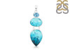 Shattuckite/Blue Topaz Pendant-2SP STK-1-189