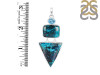 Shattuckite/Blue Topaz Pendant-2SP STK-1-191